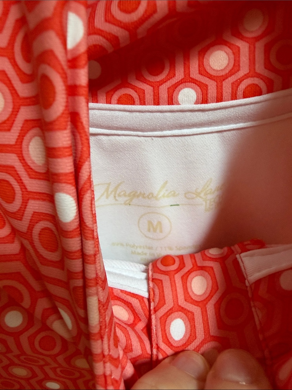 Masters Magnolia Lane Women's Coral Pink Long-Sleeve 1/4 Zip (Medium) - Picture 4 of 4